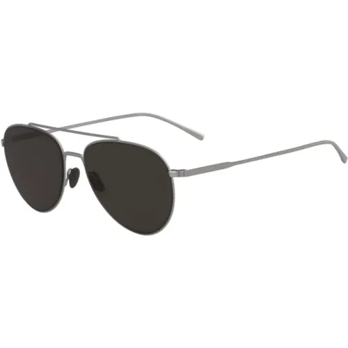 Sonnenbrille Silber/Schwarz Matt , Herren, Größe: 56 MM - Lacoste - Modalova
