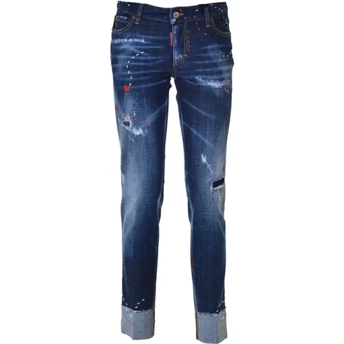 Stylische Slim-Fit Jeans für Frauen - Dsquared2 - Modalova