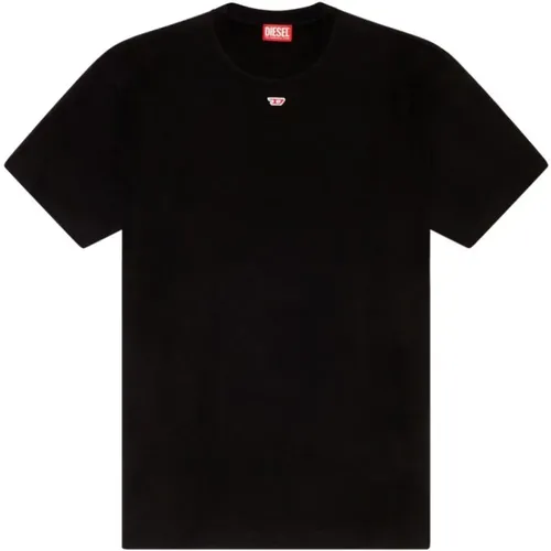 Besticktes Logo Basic T-Shirt , Herren, Größe: 2XL - Diesel - Modalova