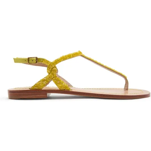 Flat Sandalen , Damen, Größe: 40 EU - MALIPARMI - Modalova