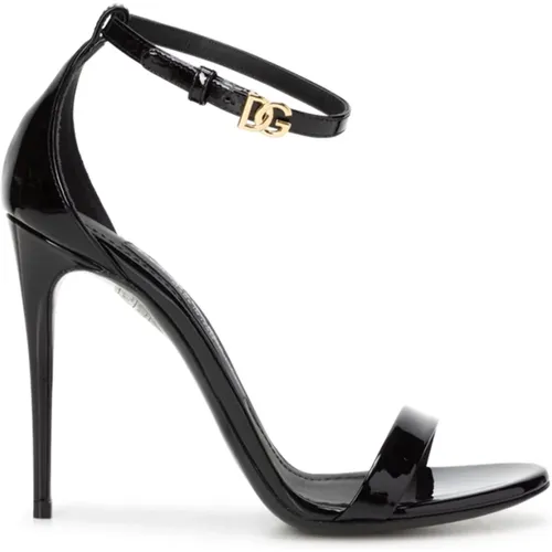 Chain Sandals with DG Logo , female, Sizes: 3 UK, 7 UK, 4 1/2 UK, 5 1/2 UK, 5 UK, 6 UK, 3 1/2 UK - Dolce & Gabbana - Modalova