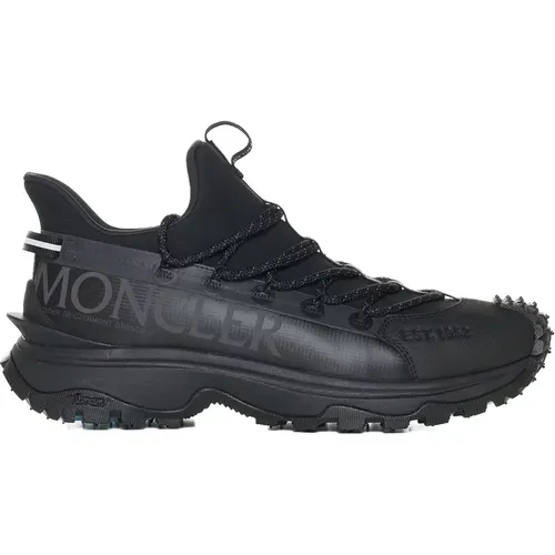 Schwarze Sneakers mit Tonal Design , Damen, Größe: 37 1/2 EU - Moncler - Modalova