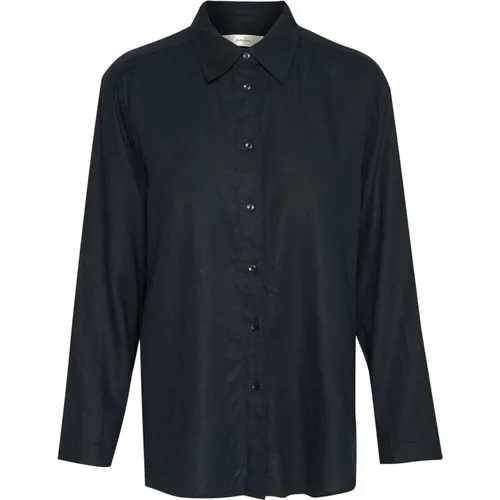 Linen Blend Marine Shirt Blouse , female, Sizes: 2XL, XL, L, XS, M - InWear - Modalova