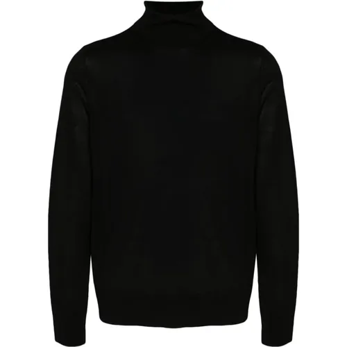 Turtlenecks, male, , Size: L Fine Knit Logo Sweater - Dsquared2 - Modalova