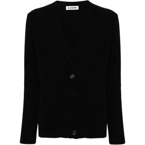 Wool Sweater with Ribbed V-Neck , female, Sizes: 2XS, S - Jil Sander - Modalova