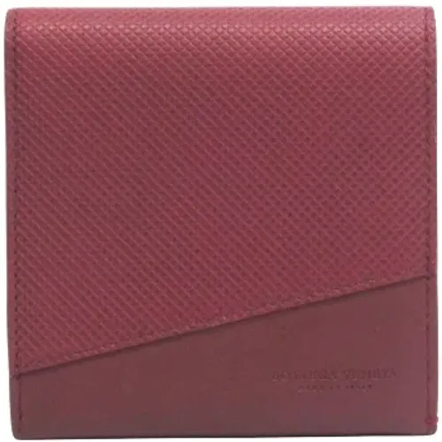 Pre-owned Wallets, female, , Size: ONE SIZE Pre-owned Burgundy Leather Wallet - Bottega Veneta - Bottega Veneta Vintage - Modalova