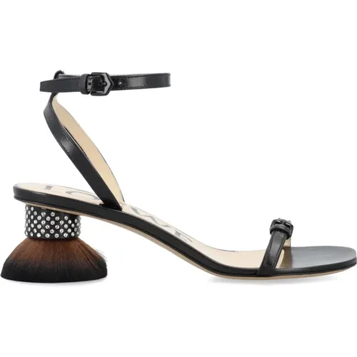 Petal Brush Heel Sandal , female, Sizes: 4 UK - Loewe - Modalova