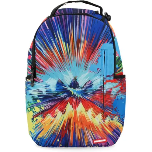 Backpacks, male, , Size: ONE SIZE Color Explosion Dlxsr Blue Backpack - Sprayground - Modalova