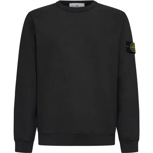 Lead Grey Crew Neck Sweatshirt , male, Sizes: L - Stone Island - Modalova