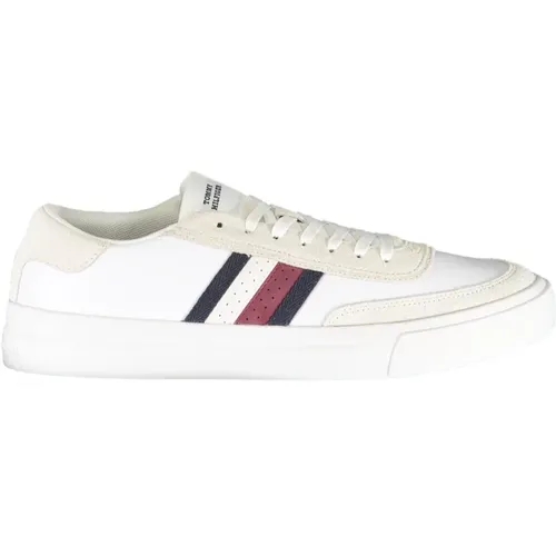 Sneakers, male, , Size: 9 US Sporty Lace-Up Sneakers with Contrast Details - Tommy Hilfiger - Modalova