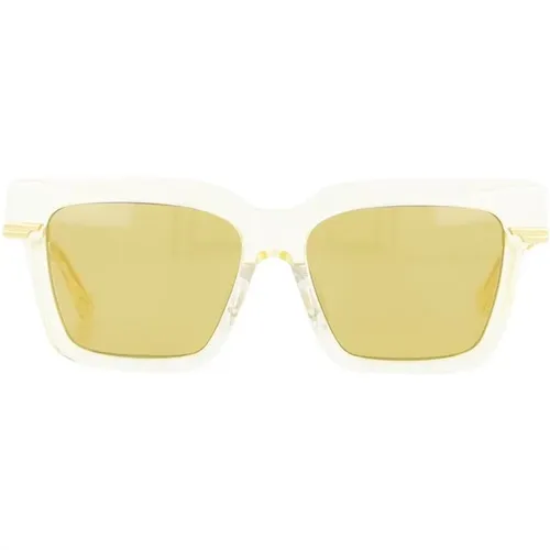 Gold/Gelb Acetat Sonnenbrille - Bottega Veneta - Modalova