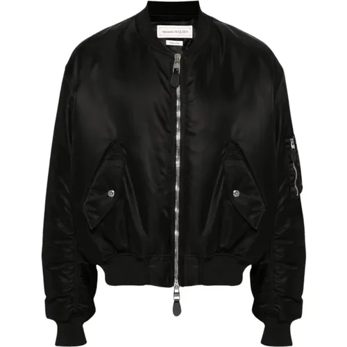 Bomber Jackets, male, , Size: M Padded Bomber Jacket - alexander mcqueen - Modalova