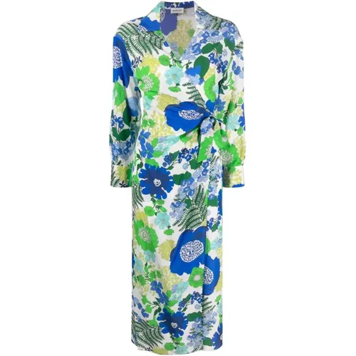 Floral Wrap Midi Dress , female, Sizes: S - P.a.r.o.s.h. - Modalova
