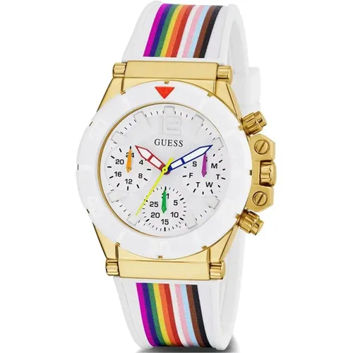 Watches, female, , Size: ONE SIZE Rainbow Silicone Active Life Watch - Guess - Modalova