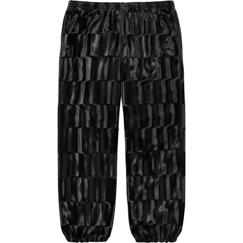 Limitierte Auflage Velour Pant Schwarz , Herren, Größe: M - Supreme - Modalova