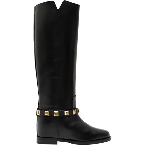 Stud Boots , female, Sizes: 4 UK, 3 UK - Via Roma 15 - Modalova