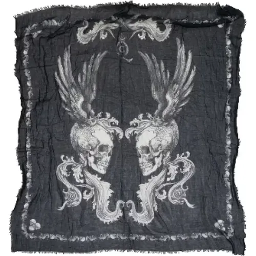 Pre-owned Scarves, female, , Size: ONE SIZE Pre-owned Cotton scarves - Alexander McQueen Pre-owned - Modalova