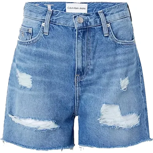 Denim Shorts , Damen, Größe: W24 - Calvin Klein Jeans - Modalova