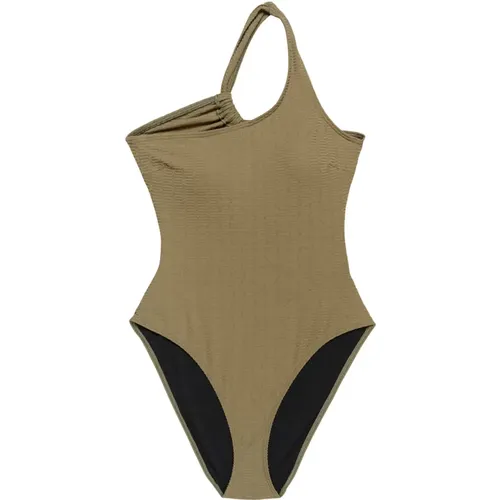 Stone Gray Swimsuit with Cutouts , female, Sizes: XS, L - Gestuz - Modalova