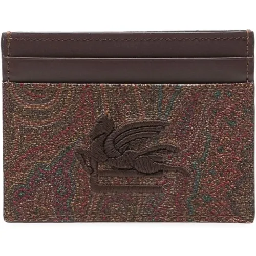 Wallets & Cardholders, male, , Size: ONE SIZE Paisley Print Wallet with Logo Embroidery - ETRO - Modalova