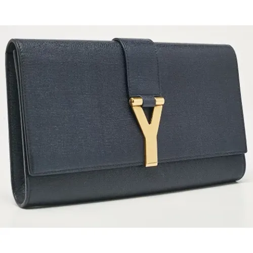 Pre-owned Leather clutches , female, Sizes: ONE SIZE - Yves Saint Laurent Vintage - Modalova