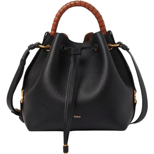Marcie Leather Bucket Bag , female, Sizes: ONE SIZE - Chloé - Modalova