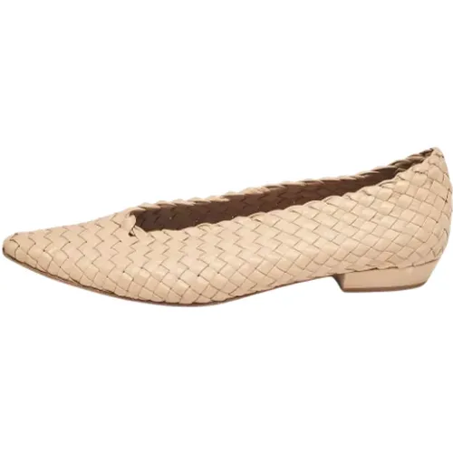 Pre-owned Flats, female, , Size: 10 US Pre-owned Leather flats - Bottega Veneta Vintage - Modalova