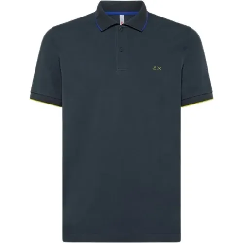 Grey T-shirts and Polo Shirt , male, Sizes: S - Sun68 - Modalova