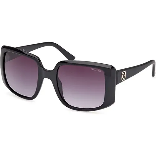Schwarze Sonnenbrille Stilvolles Modell , Damen, Größe: 53 MM - Guess - Modalova