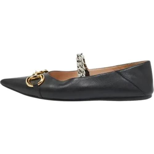 Pre-owned Flats, female, , Size: 8 US Pre-owned Leather flats - Gucci Vintage - Modalova