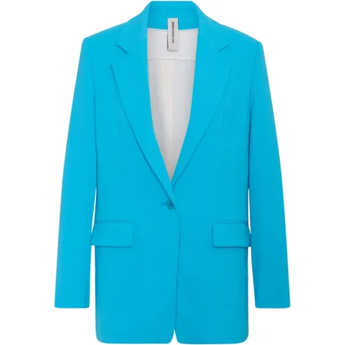 Blazers, female, , Size: L -Turquoise Blazer with Back Slit - drykorn - Modalova