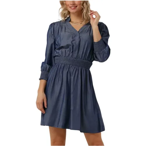 Blaues Kurzes Kleid Kelsy Stilvoll , Damen, Größe: L - Minus - Modalova