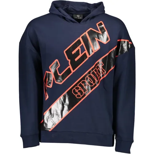 Hoodies, male, , Size: M Long Sleeve Crewneck Sweatshirt with Print Logo - Plein Sport - Modalova