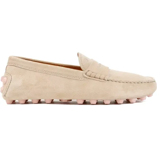 Suede Leather Loafers , female, Sizes: 5 1/2 UK, 7 UK, 3 UK, 4 1/2 UK - TOD'S - Modalova