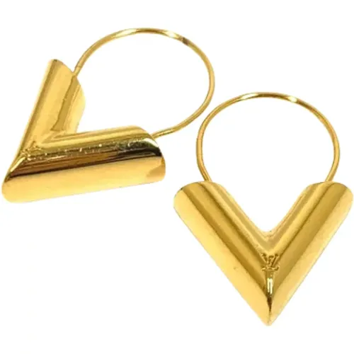 Pre-owned Jewellery, female, , Size: ONE SIZE Pre-owned Gold earrings - Louis Vuitton Vintage - Modalova