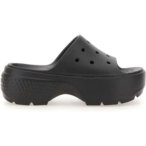 Schwarze Sandalen , Damen, Größe: 36 EU - Crocs - Modalova