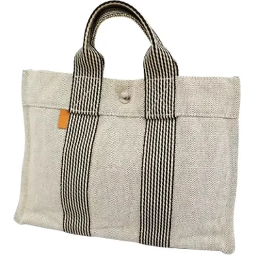 Pre-owned Tote Bags, female, , Size: ONE SIZE Pre-owned Canvas handbags - Hermès Vintage - Modalova