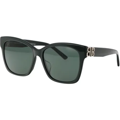Stylische Sonnenbrille BB0102SA,Grüne Rahmen Sonnenbrille - Balenciaga - Modalova