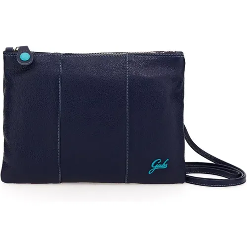 Cross Body Bags, female, , Size: ONE SIZE Leather Clutch with Adjustable Strap - Gabs - Modalova