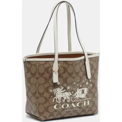 Pre-owned Tote Bags, female, , Size: ONE SIZE Pre-owned Coated canvas shoulder-bags - Coach Pre-owned - Modalova