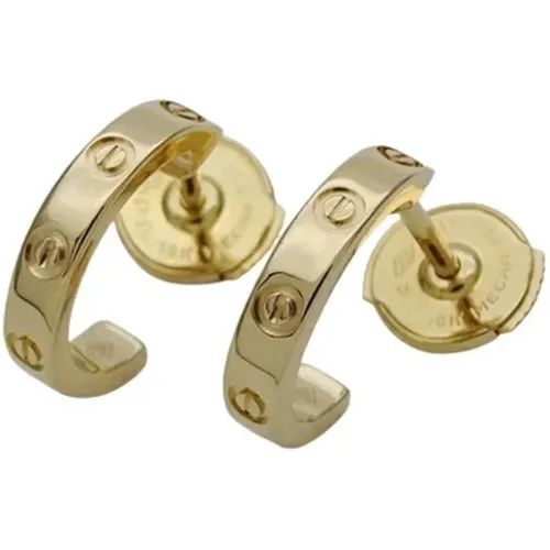 Pre-owned Jewellery, female, , Size: ONE SIZE Pre-owned Gold earrings - Cartier Vintage - Modalova