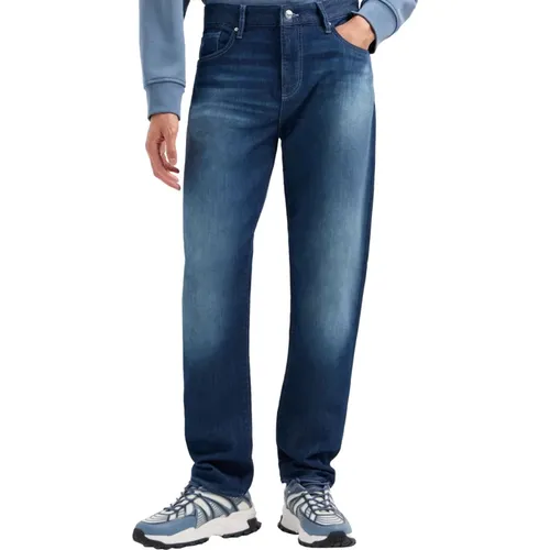 Slim Fit Indigo Denim Jeans , Herren, Größe: W33 - Armani Exchange - Modalova