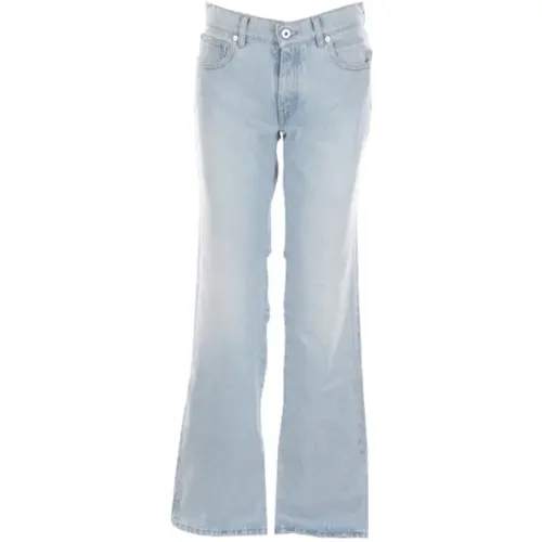 Blaue Zerrissene Baggy Chino Jeans - Off White - Modalova