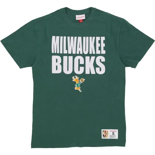 T-Shirts, male, , Size: M Milwaukee Bucks NBA Tee - Mitchell & Ness - Modalova