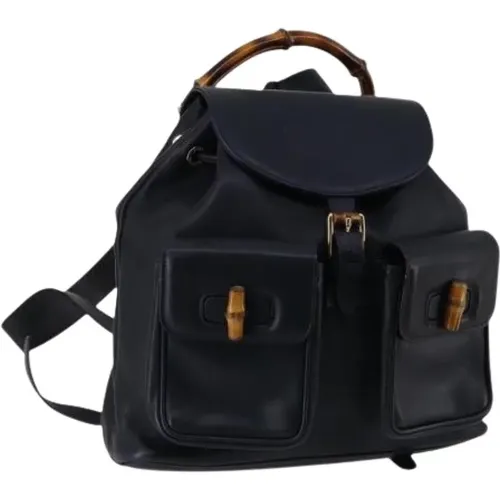 Pre-owned Backpacks, female, , Size: ONE SIZE Pre-owned Leather Backpack - Gucci Vintage - Modalova