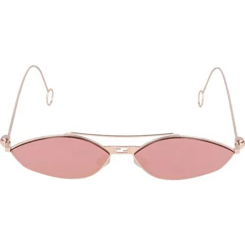 Sunglasses, Baguette Sonnenbrille mit Kette - Fendi - Modalova