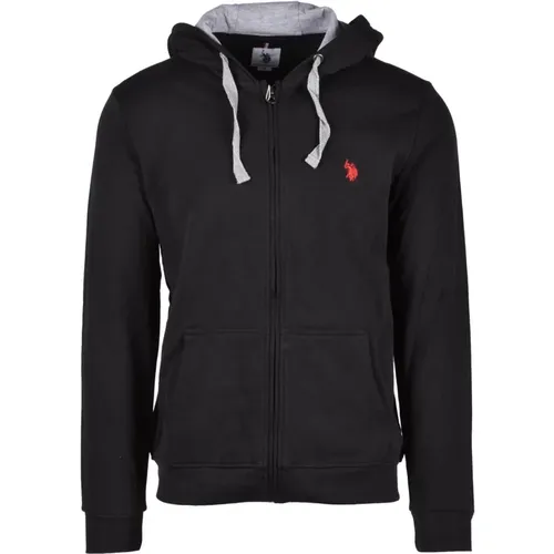 Zip-throughs, male, , Size: L Cotton Sweatshirt - U.s. Polo Assn. - Modalova