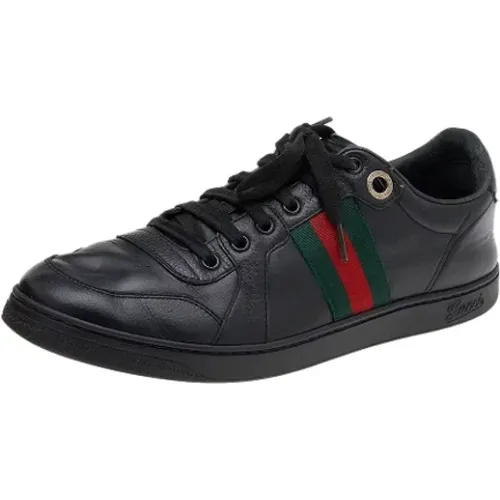 Pre-owned Sneakers, female, , Size: 12 US Pre-owned Leather sneakers - Gucci Vintage - Modalova