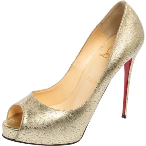 Pre-owned Leather heels , female, Sizes: 5 1/2 UK - Christian Louboutin Pre-owned - Modalova