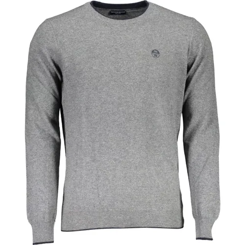 Eco-friendly Grey Sweater with Embroidered Logo , male, Sizes: 2XL, 3XL - North Sails - Modalova